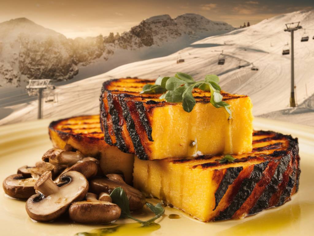 la meilleure polenta grillée à goûter après le ski dans les Dolomites